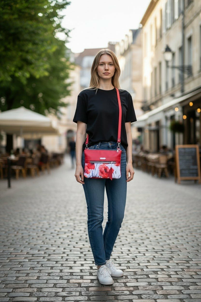 Pochette plate Rouge