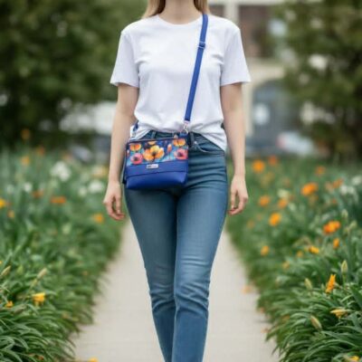 Trousse / Mini sac Bleu Delf