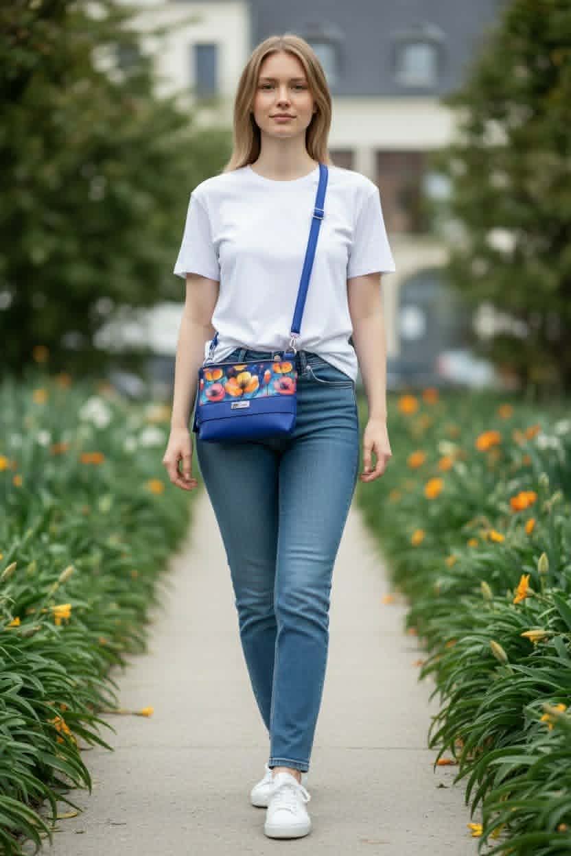 Trousse / Mini sac Bleu Delf