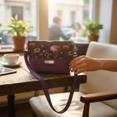 Trousse / Mini sac Aubergine